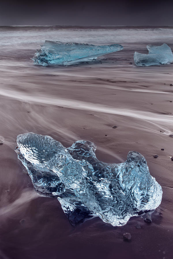 Beach Photograph - Dancing With Blue Ice by Mike Berenson