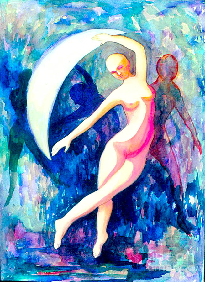 Dancing with Shadow Self Painting by Nancy Wait