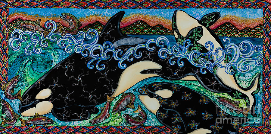 Whale Painting - Dancing with Stars by Melissa Cole