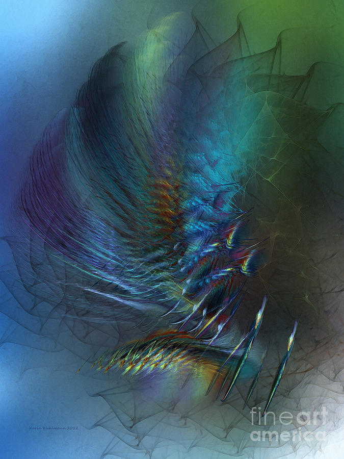 Abstract Digital Art - Dancing With the Wind-Abstract Art by Karin Kuhlmann