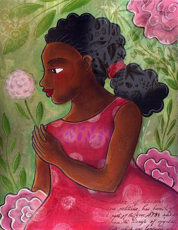 African American Mixed Media - Dandelion by Elaine Jackson African American Mixed Media - Dandelion by Elaine Jackson