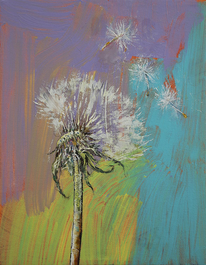 Dandelion Painting by Michael Creese