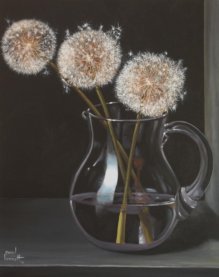 Still Life Painting - Dandelions by Paul Bennett