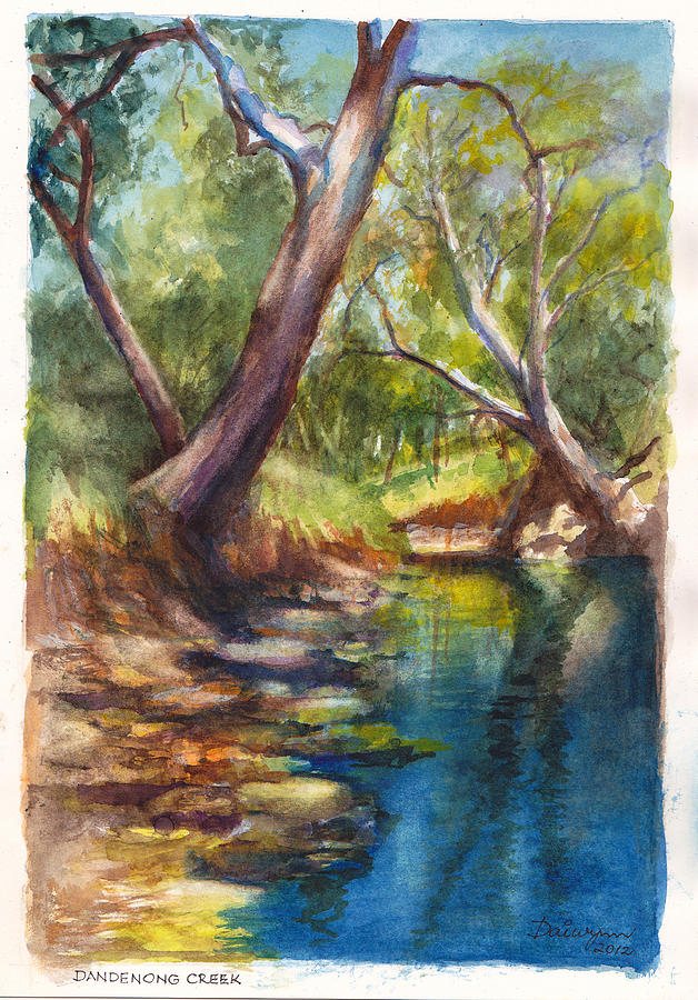 Dandenong Creek in December Heat Painting by Dai Wynn