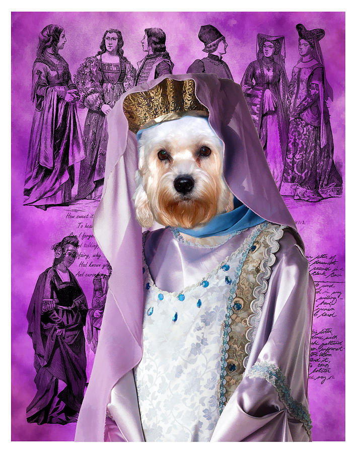 Dandie Dinmont Terrier Art Canvas Print - Princess Painting by Sandra Sij