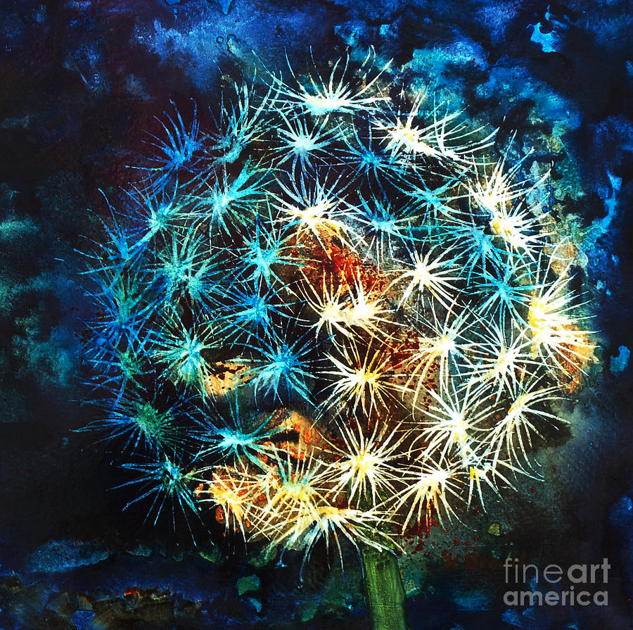 Dandy Puff Painting by Kathy Braud
