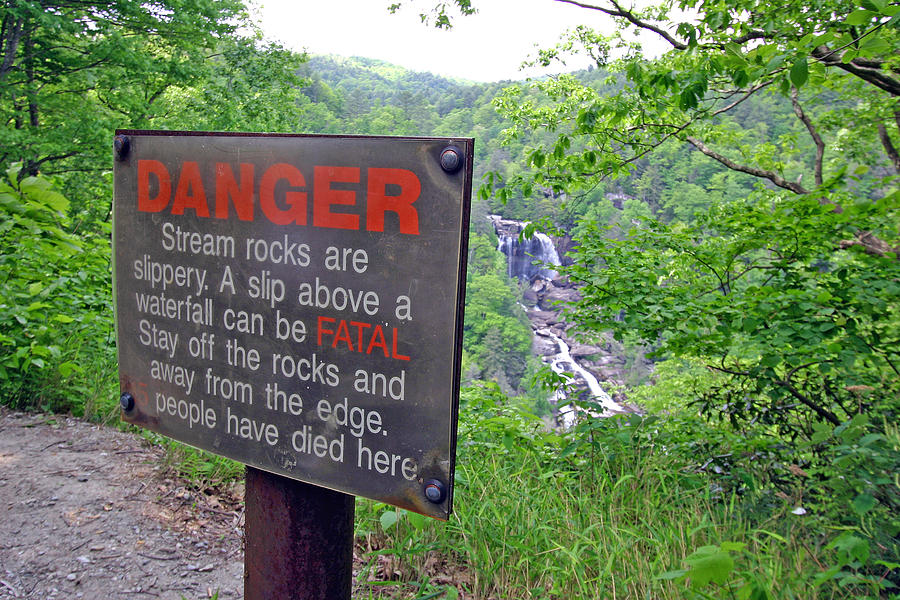 Danger At Whitewater Falls Photograph by Joseph C Hinson