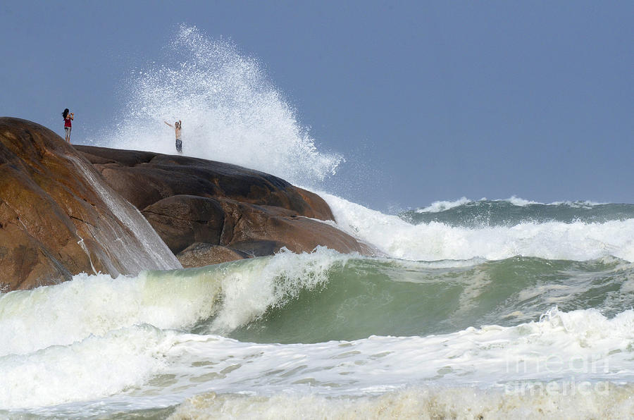 Beach Photograph - Danger Zone Brazil by Bob Christopher
