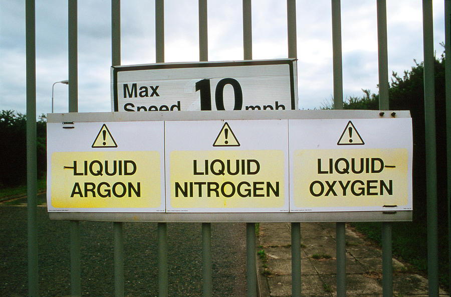 Dangerous Chemicals Warning Signs Photograph by Robert Brook/science Photo Library