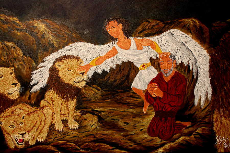 Daniel And The Lions Den Painting By Troy Howard Fine Art America   Daniel And The Lions Den Troy Howard 