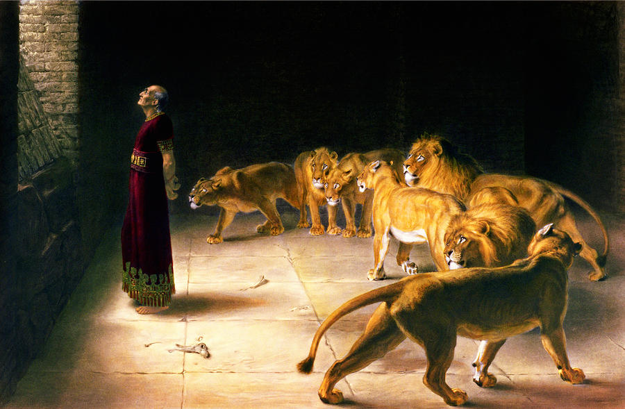 Briton Riviere Painting - Daniels Answer to the King by Celestial Images