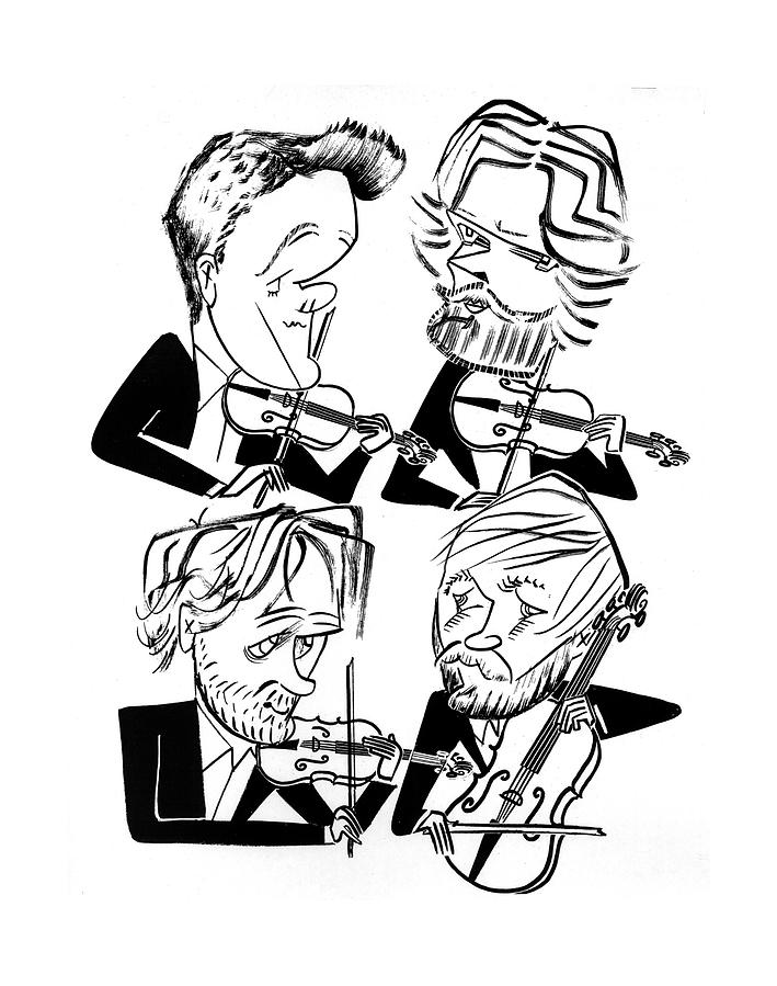 Danish String Quartet Drawing by Tom Bachtell Fine Art America