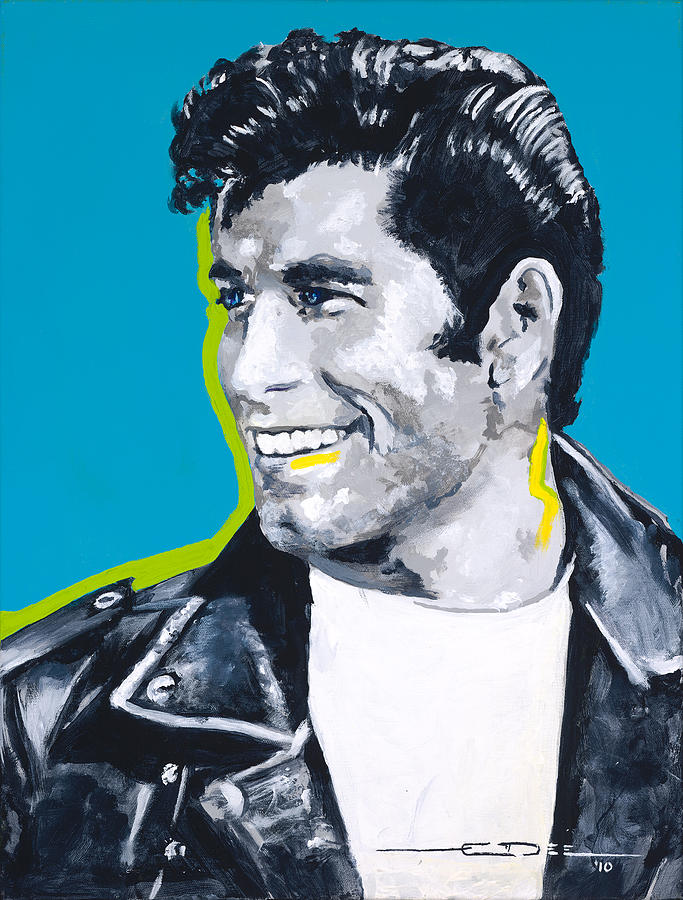 Grease Movie Painting - Danny Loves Sandy by Eric Dee