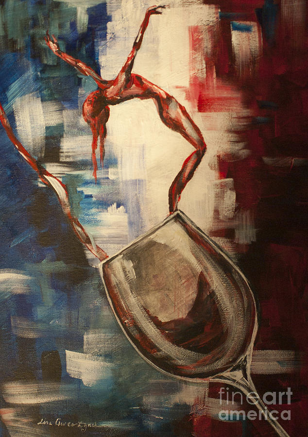 Dans Le Vin Hirondelle Painting by Lisa Owen