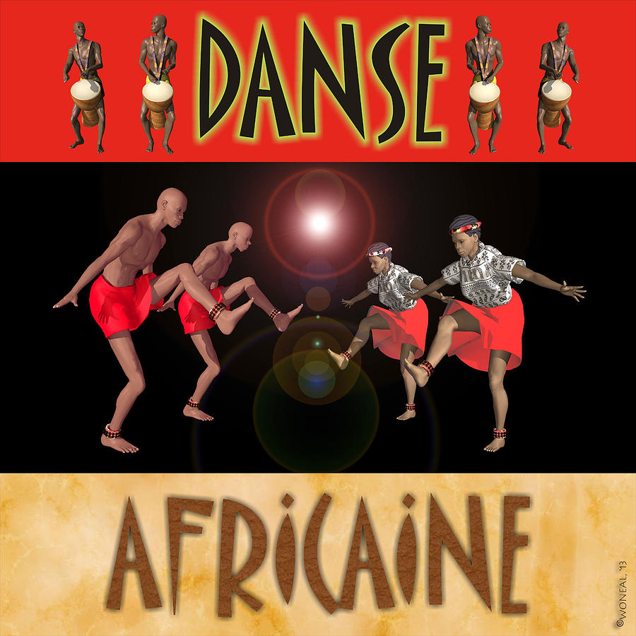 Dance Digital Art - Danse Africaine by Walter Neal