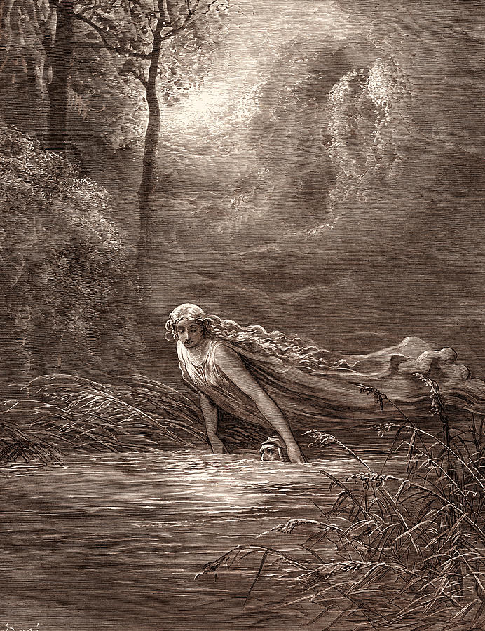 Gustave Dore Drawing - Dante And The River Of Lethe by Litz Collection