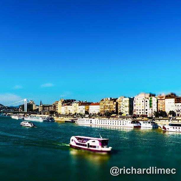 Boat Photograph - Danube.  #hungary #budapest #danube by Richard Lim