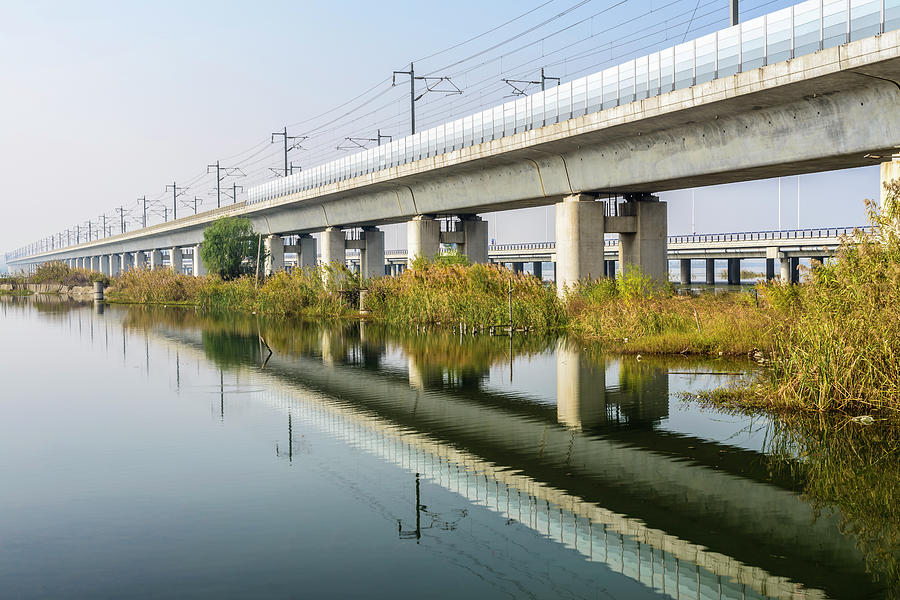 Danyang-kunshan Grand Bridge Photograph by Edward L. Zhao
