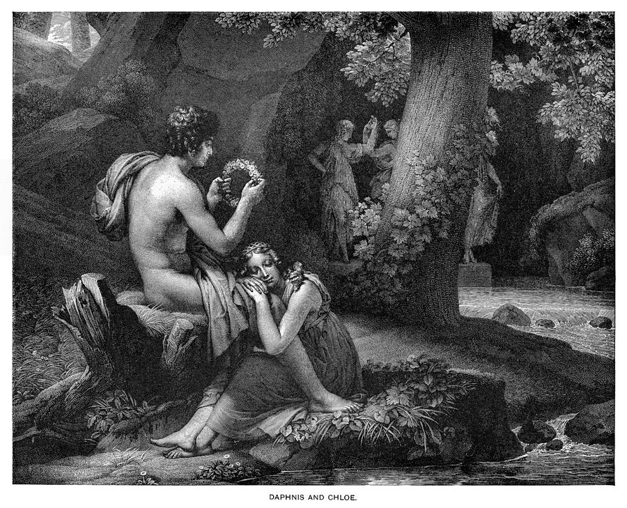 Daphnis and Chloe Painting by Gerard Artist - Richomme Engraver
