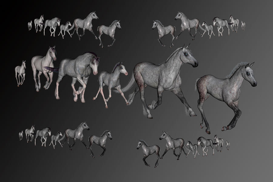 Horse Digital Art - Dapples by Betsy Knapp
