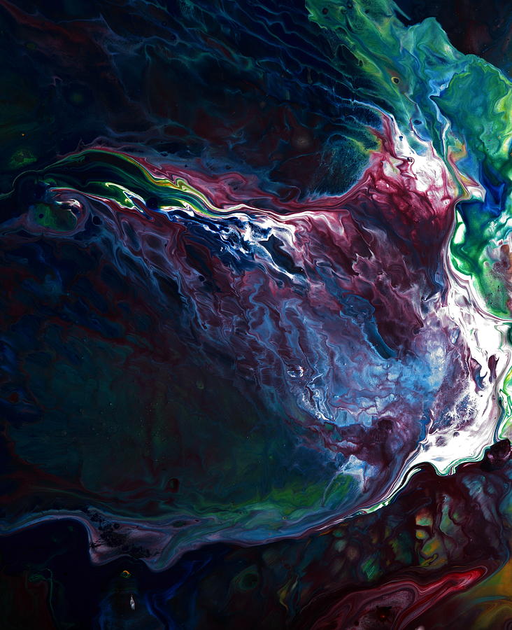 Dark Abstract Art Mesmerizing Wave By Kredart Painting by Serg Wiaderny