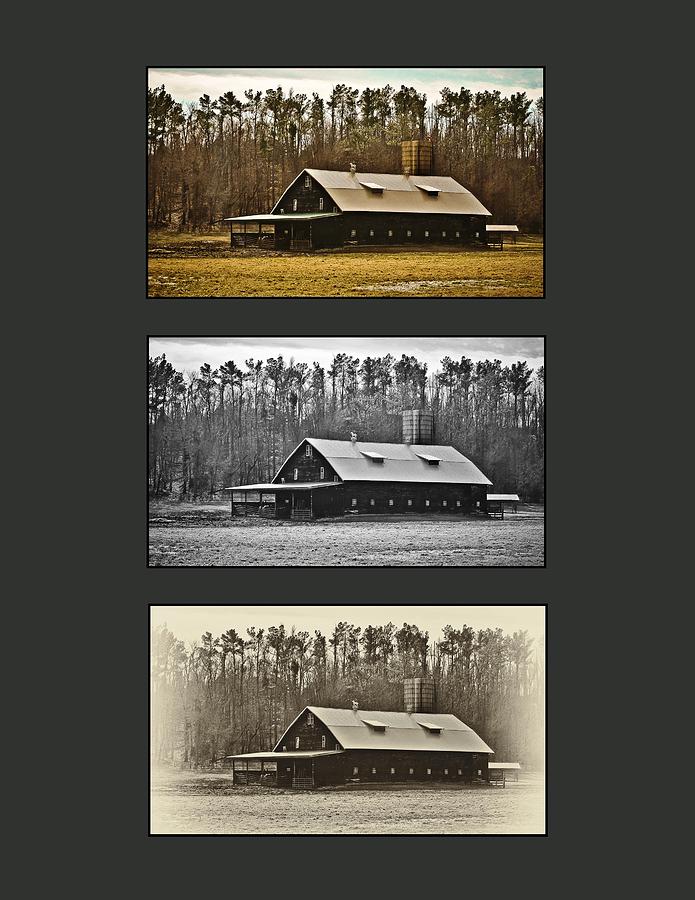 Dark Barn Serial in Gray Photograph by Greg Jackson