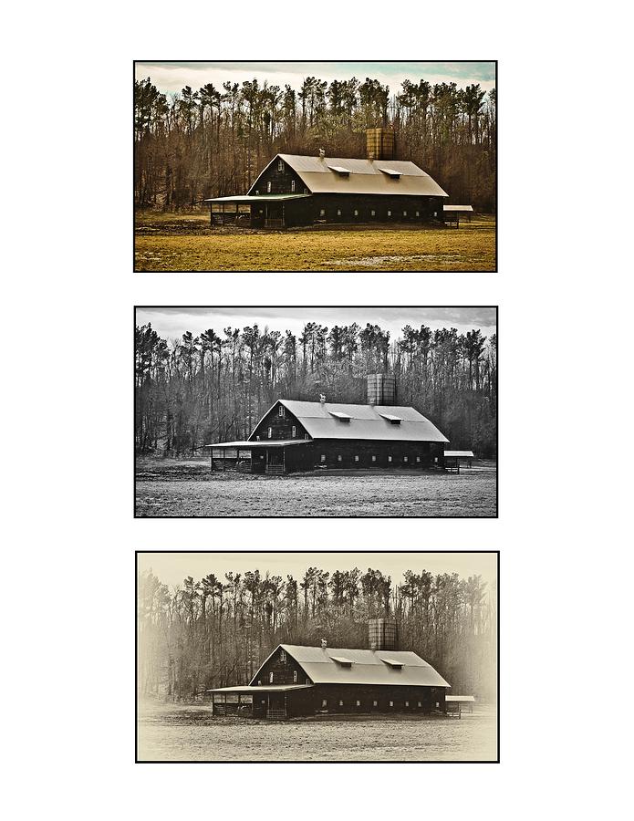 Dark Barn Serial in White Photograph by Greg Jackson