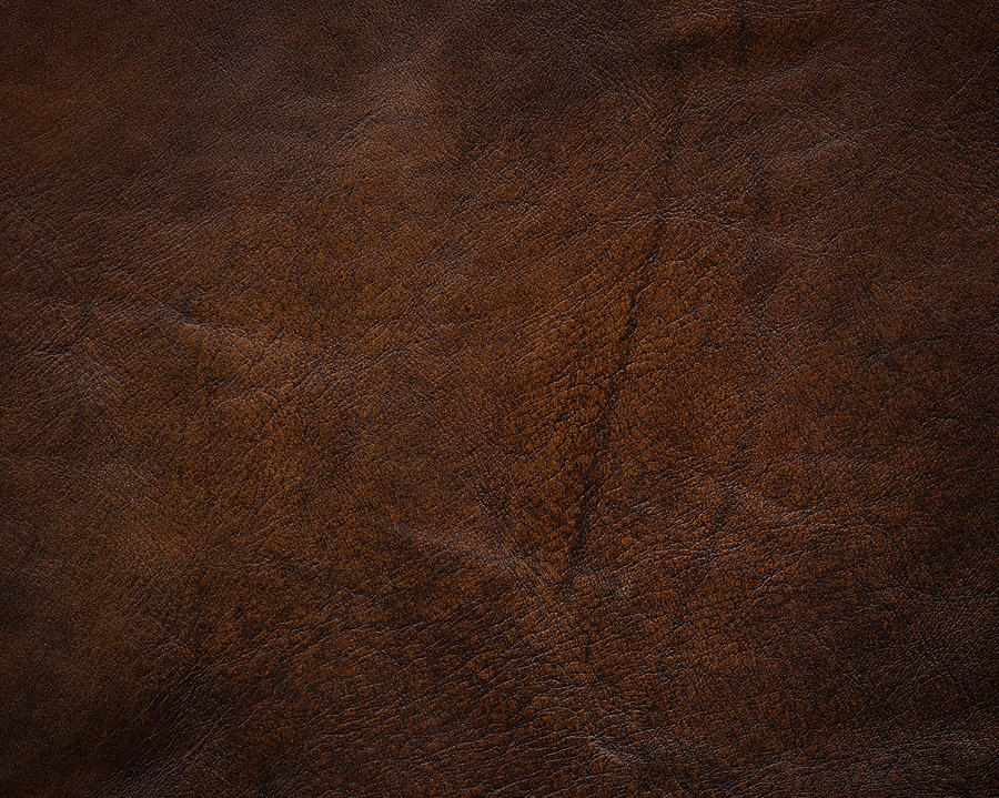 Dark Brown Leather Texture Photograph by Billnoll