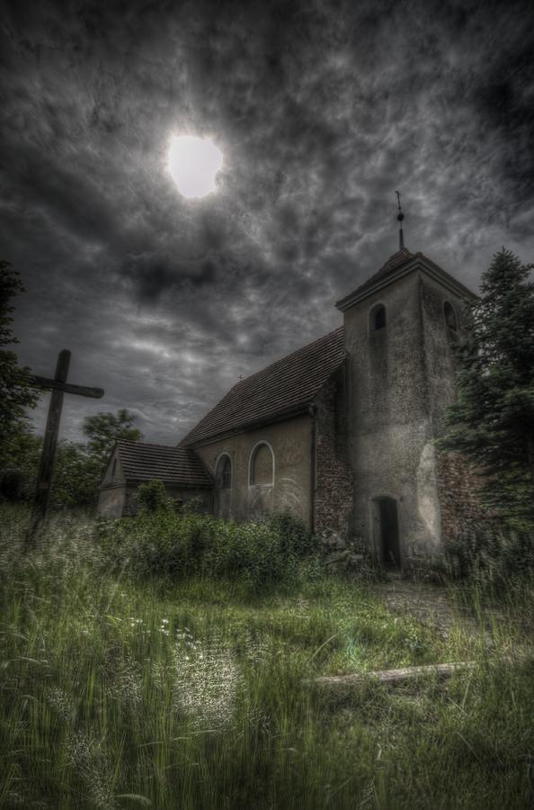 Dark church Digital Art by Nathan Wright