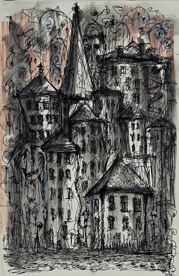 Dark City Painting by Maxim Komissarchik