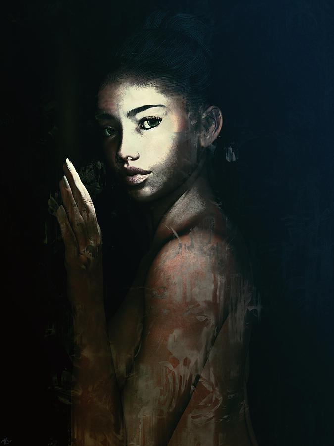 Portrait Painting - Dark Desires by Maynard Ellis