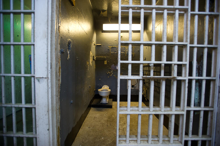 Dark empty prison cell Photograph by Edwin Remsberg