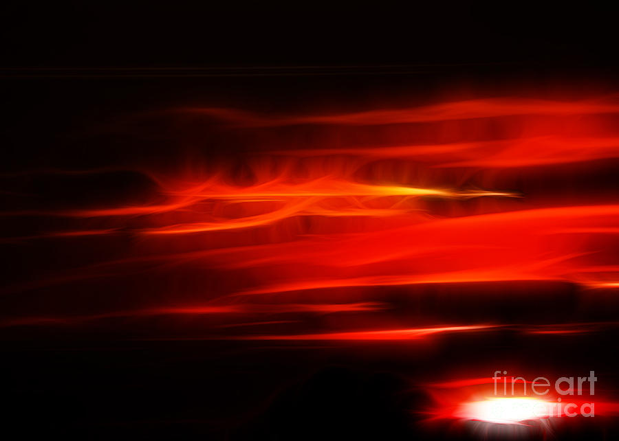 Dark Fiery Sunset Photograph by Renee Trenholm