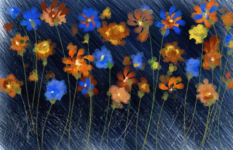 Flower Digital Art - Dark Flowers by Donna Tomlin