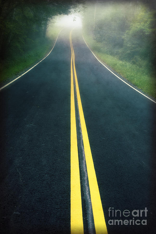 Dark Foggy Country Road Photograph by Edward Fielding - Fine Art America