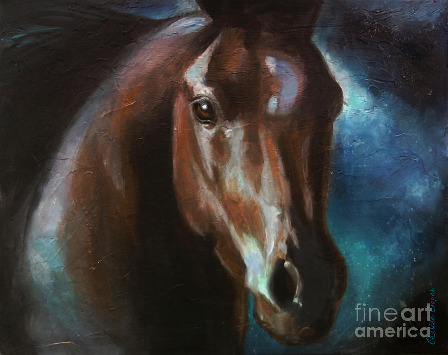 Dark Horse Painting by Charice Cooper