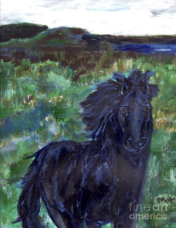 Dark Horse Painting by Shelley Jones