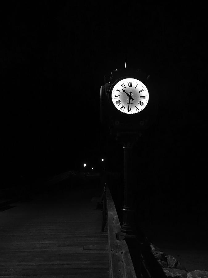 Clock Photograph - Dark Hour by Kevin D Davis