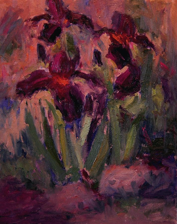 Dark Iris Painting by R W Goetting - Fine Art America