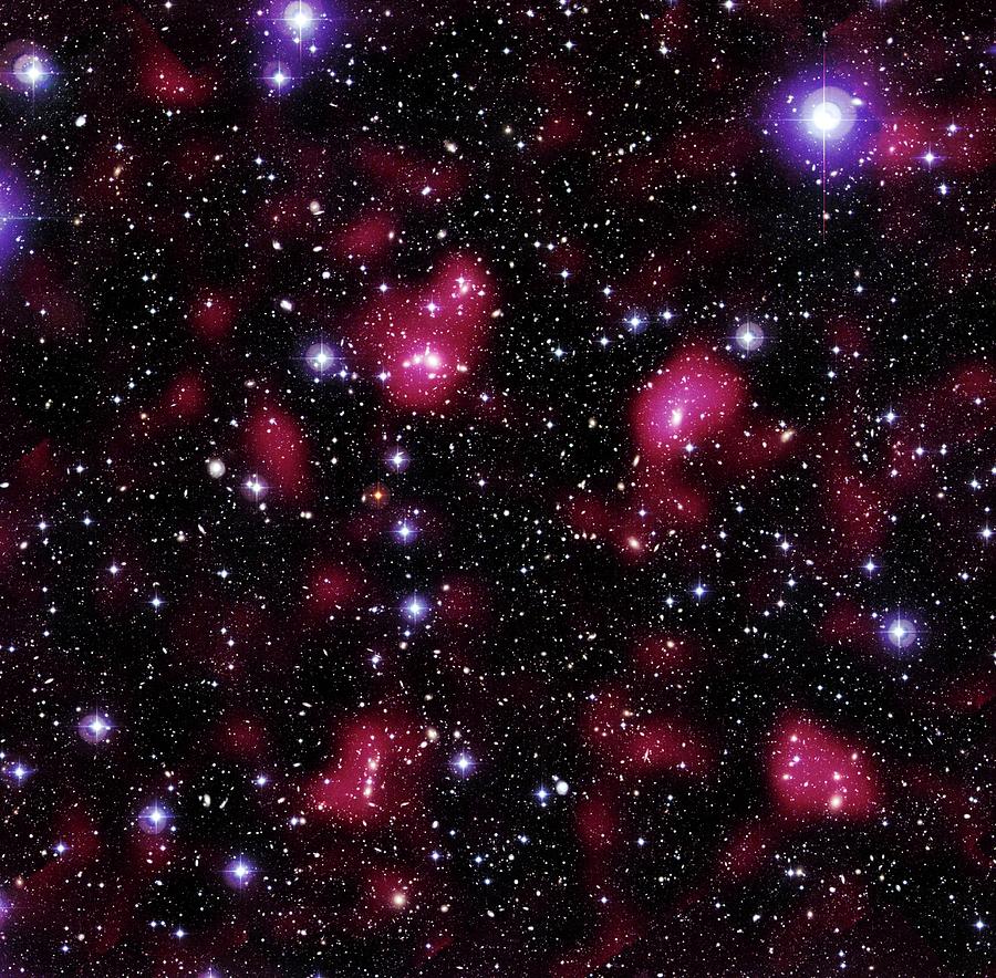 Dark Matter And Abell Galaxy Cluster Photograph by Nasa/esa/stages/combo-17/stsci/science Photo Library
