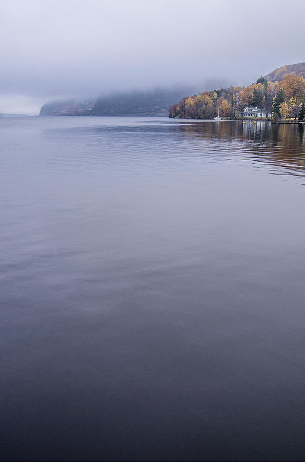 Fall Photograph - Dark morning on the St-Maurice river by Arkady Kunysz