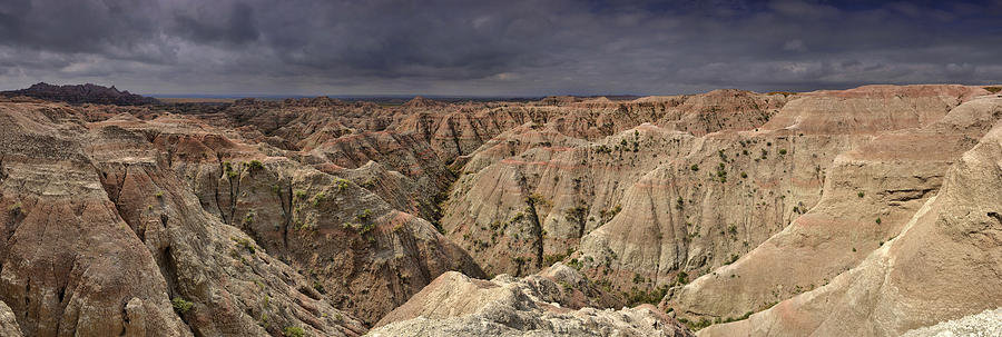 South Photograph - Dark panorama over the South Dakota Badlands by Sebastien Coursol South Photograph - Dark panorama over the South Dakota Badlands by Sebastien Coursol