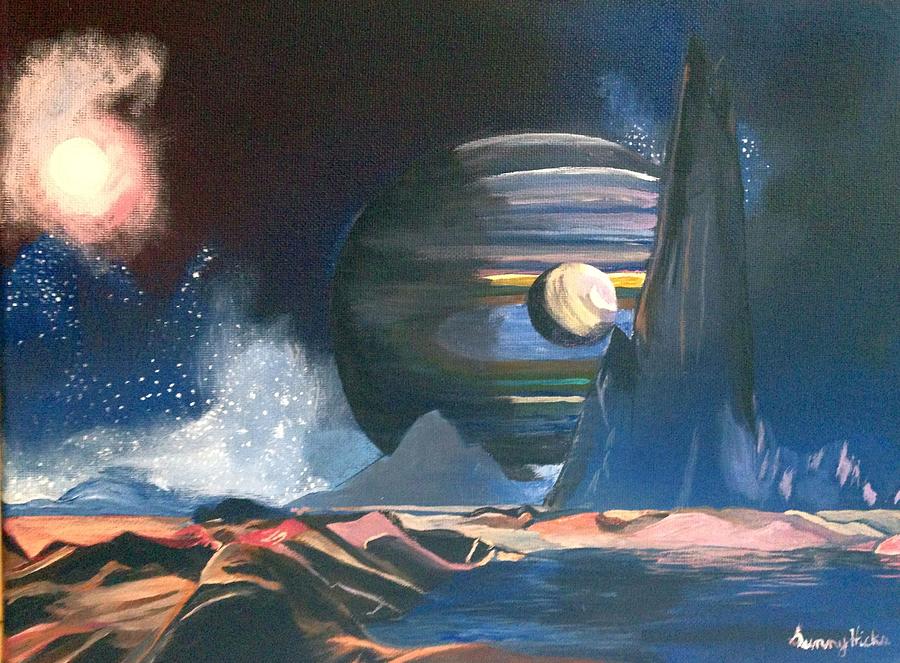 Dark Planet Painting by Sunny Hicks - Fine Art America