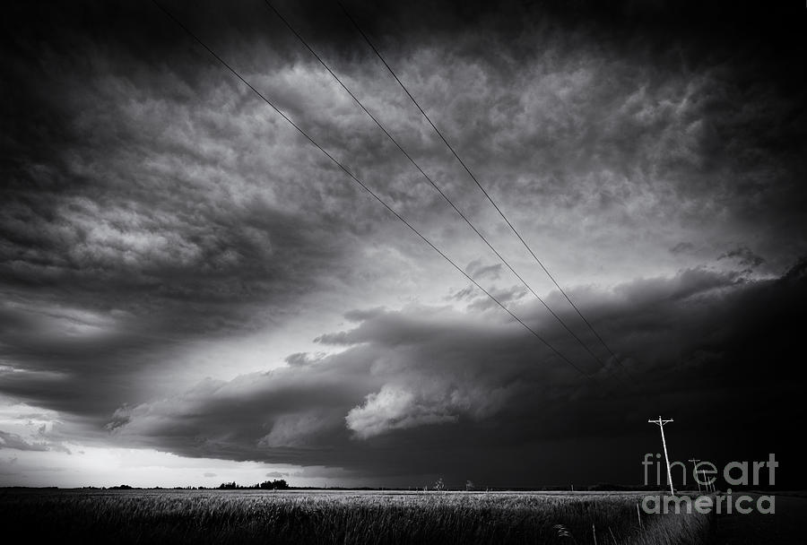 Black And White Photograph - Dark Prairie by Dan Jurak