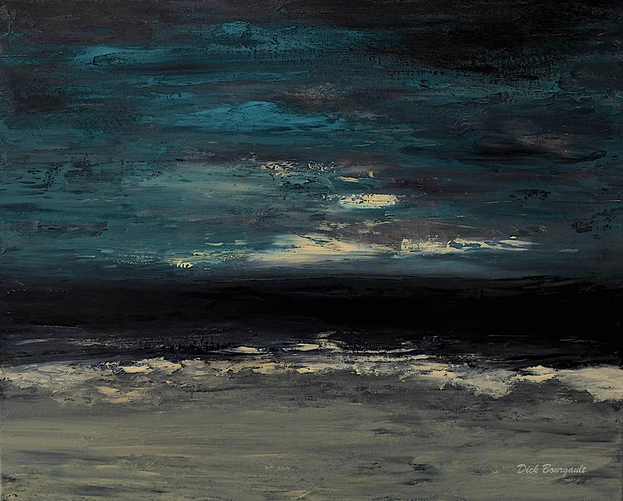 Dark Seas Painting by Dick Bourgault
