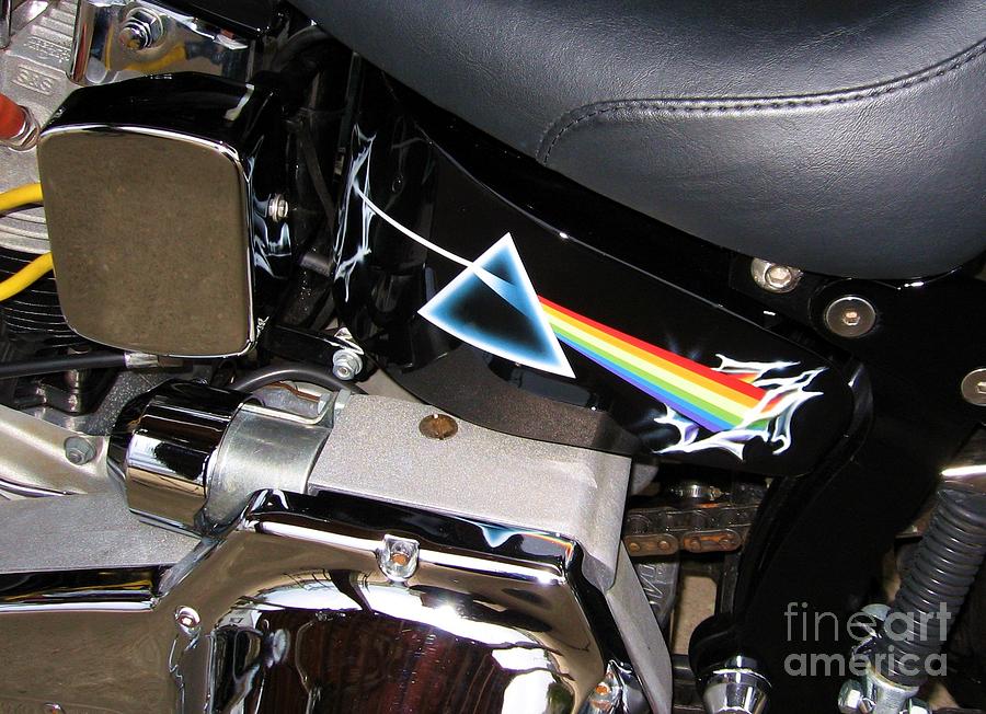 Dark Side of the Moon -  Rainbow Motorcycle Photograph by Susan Carella