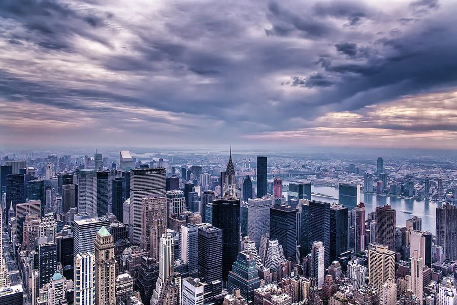 Dark Sky Over New York City Photograph by Bettina Lichtenberg