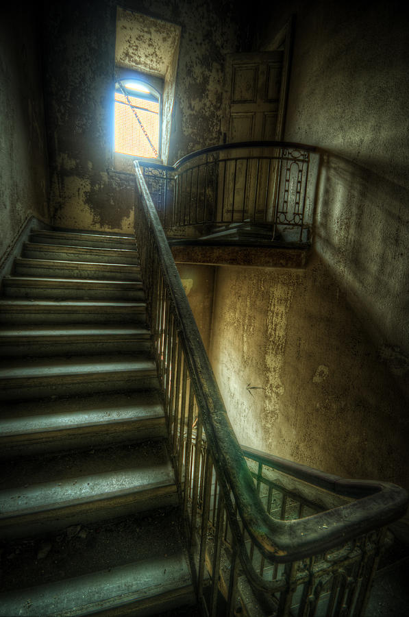 Dark stairs Digital Art by Nathan Wright