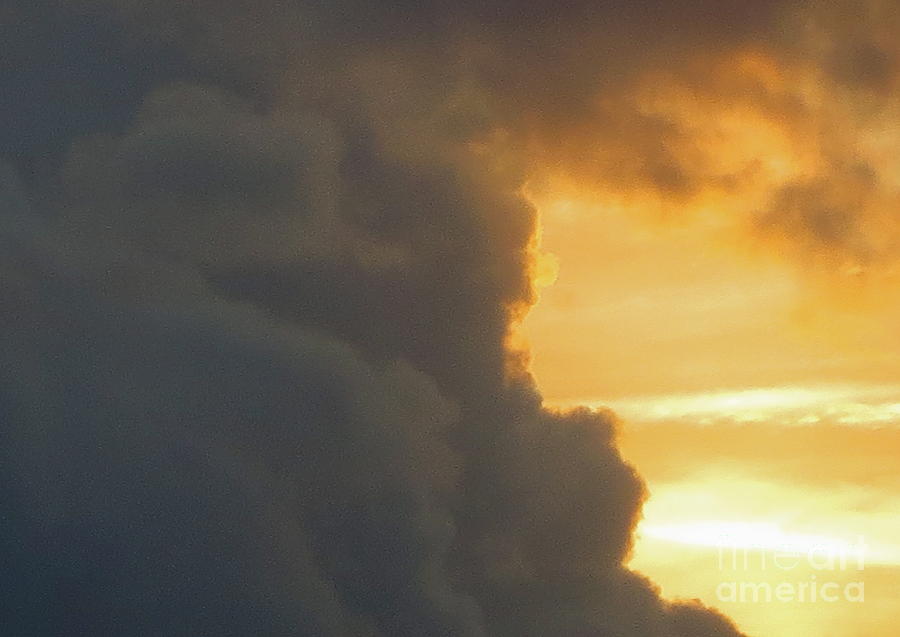 Dark Storm Cloud at Sunset Photograph by Robert Birkenes