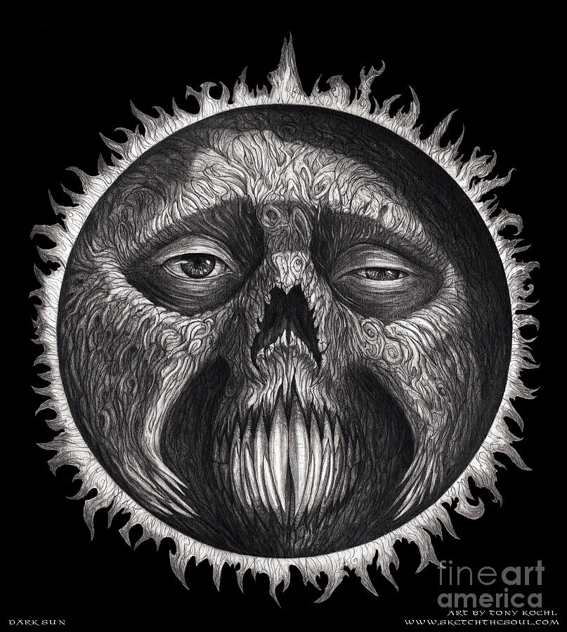 Dark Sun Drawing by Tony Koehl